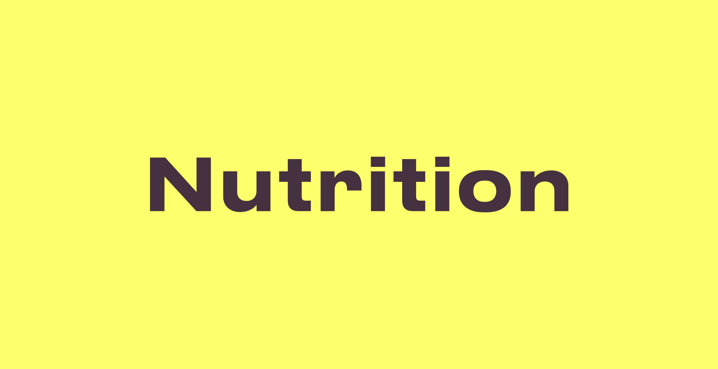 Nutrition article